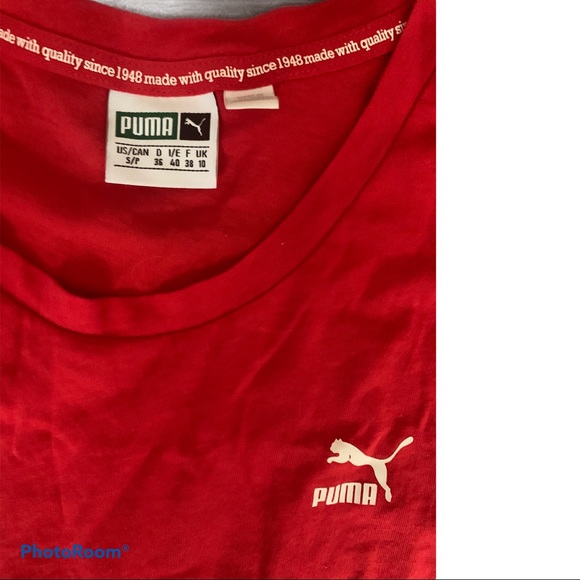 PUMA cotton work-out muscle Tee with logo print. - Picture 3 of 3